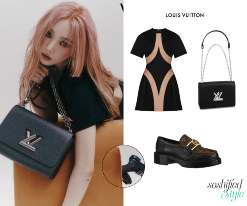 Taeyeon's Glittering Cardigan Set and Louis Vuitton Bag: A Style