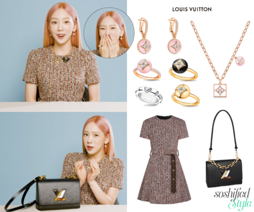 Taeyeon's Glittering Cardigan Set and Louis Vuitton Bag: A Style